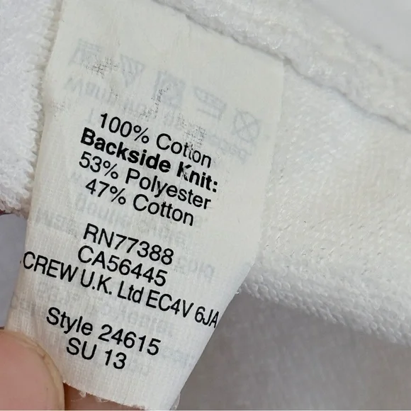 J. Crew Crisp White Terry Robe Large/XL - Picture 12 of 13